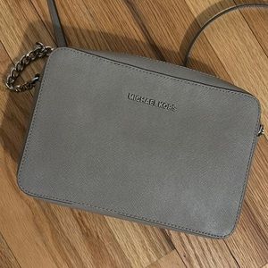 Gray Michael Kors crossbody bag